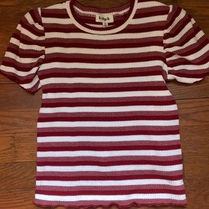 Versatile burgundy and white shirt